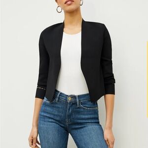 M.M. La Fleur Jardigan Black open front blazer